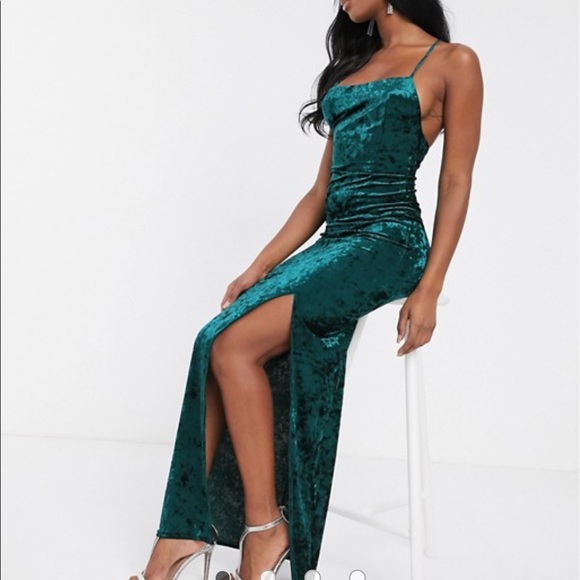 club london Dresses & Skirts - Club L London velvet square neck maxi dress